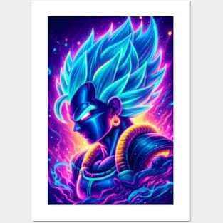 Vegeta neon super saiyan Posters and Art